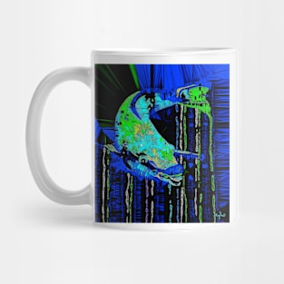 Caribbean Blue Parrot Fish Mosaic Mug